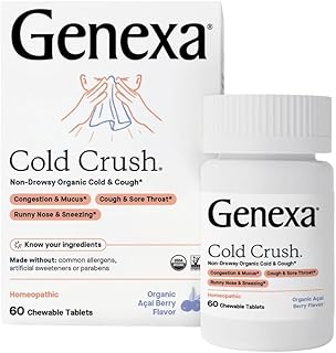 Ginexa cold crush - 60 comprimés - remède multi-symptômes contre la toux et le rhume - certifié végétalien, biologique, sans gluten et sans ogm - remèdes homéopathiques. DIAYTAR COTE D'IVOIRE se distingue par son engagement envers la satisfaction client, offrant des produits authentiques et des tarifs avantageux. Le site internet est conçu pour faciliter la navigation et permettre aux clients de trouver facilement les produits qu'ils recherchent. Les clients apprécient la confiance qu'ils peuvent avoir dans la boutique en ligne pour leurs achats.