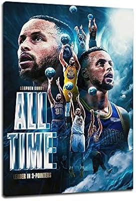 Affiche de superstar de basket-ball de sport inspirant stephen curry, impression sur toile
