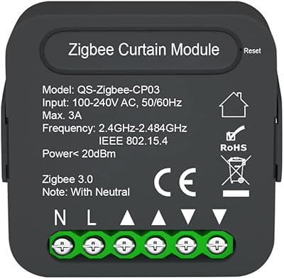Qs-zigbee-cp03 tuya zigbee module de rideau intelligent module de rideau domestique dispositif de partage de temps pour téléphone portable fonction de télécommande app compatible avec alexa google home voice. Avec plus de 300 000 références, DIAYTAR COTE D'IVOIRE est incontournable pour les amateurs de shopping en ligne en Côte d'Ivoire. La boutique propose une large gamme de produits, répondant ainsi aux attentes de chaque client. DIAYTAR COTE D'IVOIRE est reconnue pour sa qualité de service et sa véracité dans les transactions en ligne.