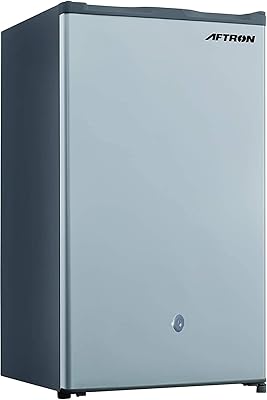 Réfrigérateur aftron, 120 litres, porte simple, argent, modèle afr135hs - garantie d'un an