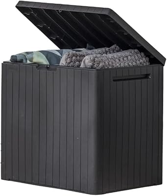 Coffre de terrasse en résine keter de 30 gallons par city pour meubles