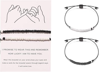 Bracelets de distance pinky promise assortis, pour couples, cadeau de bracelet pour meilleur