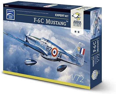Arma hobby mustang expert kit à l'échelle 1/72 f-6c - kit de modélisme