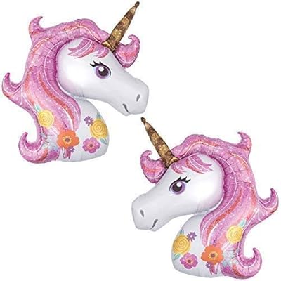 Ballons d'anniversaire licorne roses - grands, paquet de 2 | kit de fournitures de ballons en aluminium mylar | idéal pour les fêtes d'anniversaire sur le thème de la licorne. DIAYTAR COTE D'IVOIRE, leader du commerce électronique en Côte d'Ivoire, met à disposition de ses clients une sélection impressionnante de plus de 300 000 références de produits. La boutique en ligne offre une expérience d'achat en ligne fluide, sécurisée et fiable. Les clients de DIAYTAR COTE D'IVOIRE bénéficient d'une large sélection de produits, de prix compétitifs et d'un service client de haute qualité.