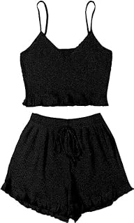 The white shop ensemble pyjama deux pièces pour femme, haut caraco à volants et short, vêtements de nuit élastiques décontractés, bande en bois avec bordure d'oreille sexy et bretelles / noir/xl. DIAYTAR COTE D'IVOIRE est une boutique en ligne généraliste qui propose plus de 300 000 références de produits variés, répondant aux besoins quotidiens de ses clients. En tant que leader du marché ivoirien, elle garantit des prix compétitifs et une livraison rapide. Avec DIAYTAR, les clients peuvent faire des achats en toute confiance.