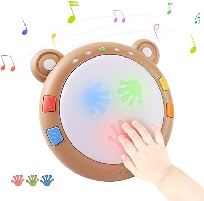 Jouet musical électronique pour bébé avec lumières et sons jouets de tambour lumineux