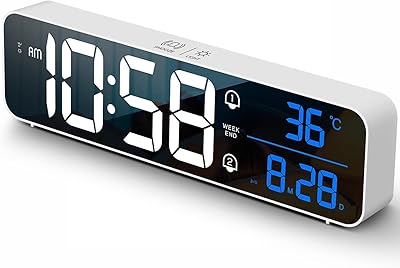 Réveil numérique amélioré, grand écran led de 10,4", affichage de la date et de la température, commande vocale, rechargeable, double alarme, 5 luminosités, 40 sonneries, 12/24 heures, répétition, pour chambre à coucher, cuisine et bureau. ( blanc). DIAYTAR COTE D'IVOIRE est une boutique en ligne généraliste qui se positionne comme la référence en matière de commerce électronique en Côte d'Ivoire, proposant plus de 300 000 références de produits pour répondre à tous les besoins de la vie quotidienne. Les clients bénéficient d'une navigation facile et sécurisée pour trouver et acheter leurs produits en ligne avec facilité. Les promotions régulières et la qualité des produits sont les atouts majeurs de DIAYTAR COTE D'IVOIRE