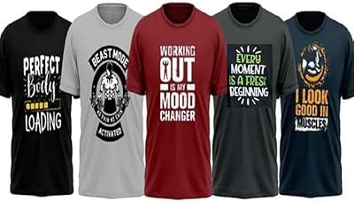 Lot de 5 t-shirts de sport imprimés multicolores à demi-manches pour hommes et femmes | faciles à porter | t-shirts d'été. DIAYTAR COTE D'IVOIRE est la boutique en ligne qui révolutionne le commerce électronique en Côte d'Ivoire. Elle propose des promotions régulières et des offres spéciales pour ses clients. Elle est la boutique leader en Côte d'Ivoire pour les achats en ligne.