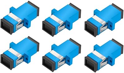 6 pièces bleu sc femelle vers câble upc à fibre optique