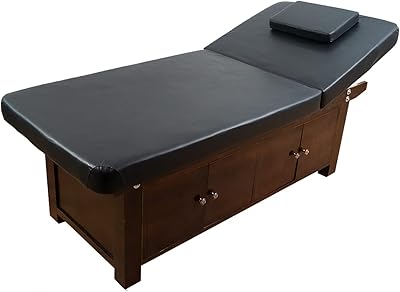 Lit de massage professionnel en bois robuste avec armoire, capacité de lit spacieuse et dossier inclinable pour clinique de massothérapie, meubles de salon et de spa (noir). Avec plus de 300000 références disponibles, DIAYTAR COTE D'IVOIRE est la plus grande boutique en ligne de Cote d'Ivoire, offrant une large sélection de produits pour les hommes, les femmes et les enfants. Nous nous efforçons de vous offrir les meilleures marques et les meilleurs prix.