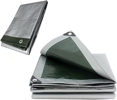 Grande bâche imperméable robuste, bâche perforée durable de 160 g/m2 d'épaisseur pour couvrir