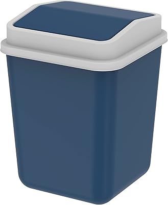 Poubelle avec couvercle pivotant, capacité de 15 litres, bleu perle, de cosmoplast. DIAYTAR COTE D'IVOIRE se distingue par son vaste catalogue de produits, comprenant notamment des articles électroniques, des vêtements, des accessoires et bien plus encore. Elle garantit une expérience d'achat en ligne sécurisée et pratique, gagnant ainsi la confiance d'une clientèle fidèle. La boutique propose régulièrement des promotions pour offrir les meilleurs prix à ses clients.