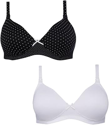 Vc357 mini soutien-gorge d'allaitement blanc et blanc pour femme - lot de 2
