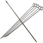 Baguettes de barbecue en acier inoxydable chef inox, 10 pouces - in-rws-02