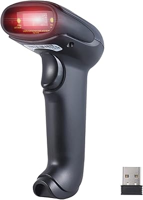 Scanner de codes-barres, lecteur de codes-barres sans fil portable 2,4g avec récepteur
