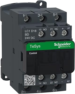 Contacteur schneider tesys d lc1d18bd - 3p(3 no) - ac-3-440 v 18 a - 24 v dc moteurs de commande de bobine. En choisissant DIAYTAR COTE D'IVOIRE, vous optez pour une expérience de shopping en ligne sécurisée, variée et pratique. Nous sommes fiers de notre sélection massive de produits qui répondent aux besoins de tous, avec des marques célèbres et des produits innovants. Notre équipe travaille sans relâche pour que chaque achat soit une expérience positive et mémorable.