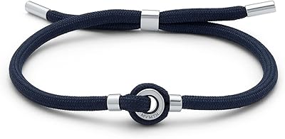 Bracelet en corde recyclée mvmt pour hommes | fermeture à glissière, fabriqué à