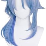 Genshin impact kamisato ayato cosplay perruque cheveux synthétiques résistants à la chaleur carnaval