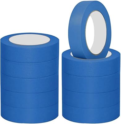 10 rouleaux de ruban de masquage bleu pour peinture et décoration, ruban
