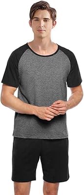 Ensemble de pyjama à manches courtes javest pour hommes, ensemble de pyjama