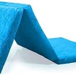 Matelas sanitaire pliable d'ibed home, taille 200*120*7 cm - bleu
