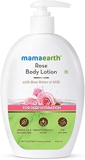 Lait corporel à la rose mamaearth avec eau et lait de rose