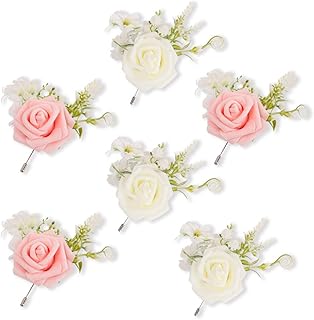 Broche de marié lessing pour fête de mariage, 6 ensembles de boutonnières
