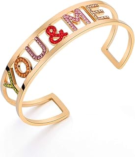 Bracelet en argent pour femmes, bracelet d'amitié en acier inoxydable brillant couleur arc-en-ciel avec lettres en cristal. DIAYTAR COTE D'IVOIRE est une boutique en ligne généraliste proposant plus de 300000 références de produits, ce qui en fait l'une des plus grandes boutiques en ligne de Côte d'Ivoire. Avec une large gamme de produits, les clients peuvent trouver tout ce dont ils ont besoin en un seul endroit. Elle est réputée pour son large choix de produits et sa qualité de service.