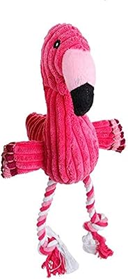 Jouet à mâcher en peluche flamant rose en corde tissée, jouet pour chien