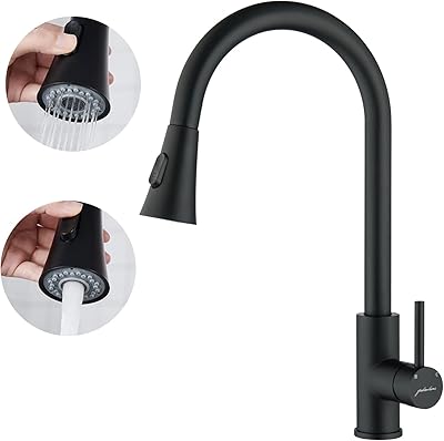 Robinet de cuisine moderne avec pulvérisateur extractible, robinet d'évier de cuisine à poignée