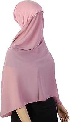 Hijab instantané en mousseline de soie avec sous couverture, couvre-chef élégant en mousseline