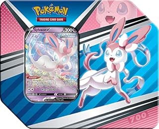 Cartes pokémon : boîte en métal sylveon v heroes spring v 2022, multicolore