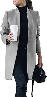 Manteau long femme dame automne hiver femmes vestes mélanges couleur