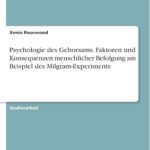 Psychologie des expériences. faits et conséquences menschlicher befolgung et beispiel of milgram-experiments