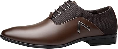 Chaussures formelles classiques à enfiler en similicuir avec semelle basse en caoutchouc