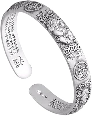Bracelet bixue feng shui en argent sterling glowwave 999, bracelet de protection réglable