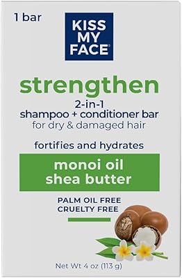 Kiss my face strengthen barre shampoing et après-shampooing 2 en 1 - barre de shampoing et après-shampoing sans huile de palme et sans cruauté envers les animaux pour cheveux secs et abîmés avec huile de monoï et beurre de karité (paquet de 1). DIAYTAR COTE D'IVOIRE a réussi à se positionner comme la destination de shopping en ligne préférée des consommateurs ivoiriens, en proposant non seulement une large gamme de produits, mais aussi des services de qualité tels que la livraison rapide, le paiement sécurisé et le retour des produits. Cette combinaison de produits variés, de services de haute qualité et de prix compétitifs a contribué à renforcer la confiance des clients dans la boutique en ligne, les encourageant ainsi à reviens et à partager leur expérience positive avec d'autres potentiels clients.