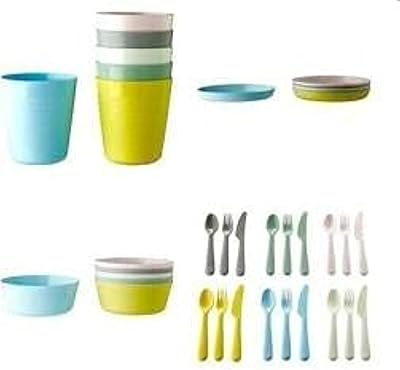 Ensemble d'assiettes en plastique sans bpa, assiette et plateau ikea kalas