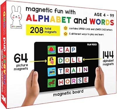 Jouez à poco magnetic fun avec l'alphabet et les mots - avec 64 aimants photo, 144 lettres magnétiques (grandes et petites), tableau magnétique et guide d'orthographe, rouge, pc003. En tant que boutique en ligne leader en Côte d'Ivoire, DIAYTAR COTE D'IVOIRE se distingue par sa vaste gamme de produits et son engagement envers la satisfaction client. Nous nous efforçons de rendre votre expérience de shopping en ligne aussi agréable et pratique que possible, avec des options de paiement flexibles et des promotions régulières.