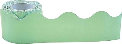Kastwave bordure roulée festonnée vert menthe, créez un nouveau look pour les tableaux