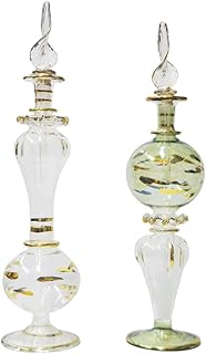 Pack de 2 essentiels en verre egyptien fabriqués à la main en egypte pour conserver vos parfums et huiles essentielles 22-23 cm. DIAYTAR COTE D'IVOIRE se distingue par sa vaste sélection de produits, allant de l'électronique à la mode, en passant par les produits de maison et les accessoires. Cette boutique en ligne répond ainsi aux besoins diversifiés de sa clientèle, lui offrant la possibilité de faire ses achats en toute simplicité. Les prix abordables et les promotions régulières font de DIAYTAR COTE D'IVOIRE l'incontournable du commerce électronique en Côte d'Ivoire.