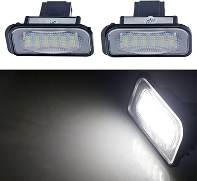 Plaque d'immatriculation 2 x 18 led à ajustement direct pour mercedes benz w211