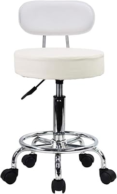 Chaise pivotante en cuir pu de hauteur moyenne kk toner avec repose-pieds réglable