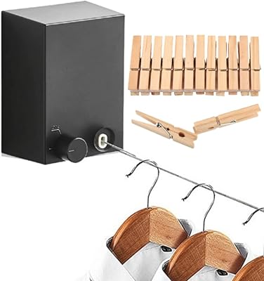 Corde rétractable avec piquets en bois gratuits organisateur de linge réglable de 42