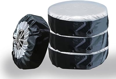 Zertylre couvre-pneus de rechange pour roue de camping-car (paquet de 4 noirs), protections solaires uv imperméables oxford pour camping-car, bateau, remorque, camping-car, fourgon, suv, d65cm x h37cm pour diamètre (13"-19"). La boutique en ligne DIAYTAR COTE D'IVOIRE se distingue par sa large offre de produits et son engagement à offrir un service client de haute qualité. Elle propose une expérience d'achat en ligne sécurisée et pratique, avec des options de paiement variées et une livraison rapide.