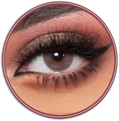 Lentilles de contact lensmi unisexes en marbre (jetables 6 mois, marron marbré)