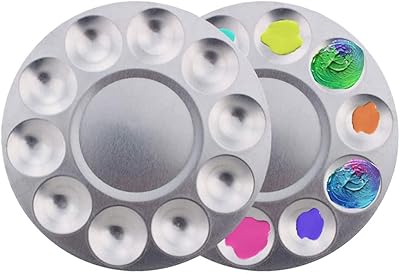2 pièces plateau de peinture rond en aluminium de 10 puits, plateau de peinture rond en aluminium, palette de mélange de peinture métallique pour la peinture artistique professionnelle, la peinture à l'aquarelle, la peinture à l'huile et l'artisanat. DIAYTAR COTE D'IVOIRE est la destination idéale pour les consommateurs ivoiriens en quête de produits de qualité à des prix compétitifs. Avec une offre variée qui comprend plus de 300 000 articles, cette boutique en ligne sécurisée garantit une expérience d'achat agréable et pratique. Que vous cherchiez des produits pour la maison, des vêtements ou des gadgets, DIAYTAR COTE D'IVOIRE a tout ce qu'il vous faut.