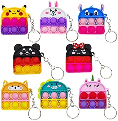 Pop push it toys porte-clés fidget toys - 8 pièces mini poppers fidget century toys pour filles garçons enfants stress anxieux jouet de bureau (8). DIAYTAR COTE D'IVOIRE se distingue par sa large sélection de produits qui satisfont les besoins de tous les clients, quels que soient leurs intérêts ou leurs âges. Grâce à son approche innovante et à son engagement à offrir le meilleur service client, la boutique en ligne est devenue un nom familier pour les consommateurs ivoiriens. Elle représente l'exemple parfait d'un commerce électronique prospère en Afrique de l'Ouest.