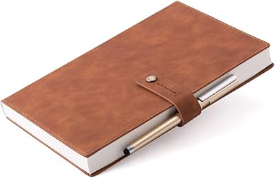 Cahier d'écriture rechargeable b5 à couverture rigide en similicuir ligné, 408 pages lignées, agenda personnel plat avec stylo et clip (marron). DIAYTAR COTE D'IVOIRE, c'est plus que juste une boutique en ligne - c'est une expérience de shopping en ligne personnalisée et pratique. Avec notre large choix de produits et notre service client dédié, nous sommes là pour rendre vos achats en ligne aussi faciles et agréables que possible. Rejoignez notre communauté de clients satisfaits et découvrez les avantages de faire vos achats en ligne avec nous.