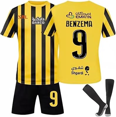 Al-ittihad 2023 benzema domicile kit de football n°9 maillot/shorts et shorts des fans de football, coffret cadeau grotray tailles jeunes et adultes. La boutique en ligne DIAYTAR COTE D'IVOIRE est une plateforme conviviale et facile à utiliser, permettant aux clients de naviguer aisément à travers les différentes catégories de produits. Avec une offre constamment mise à jour, les clients peuvent découvrir de nouveaux produits et profiter de promotions exclusives. La boutique est dédiée à offrir une expérience d'achat en ligne personnalisée et agréable.
